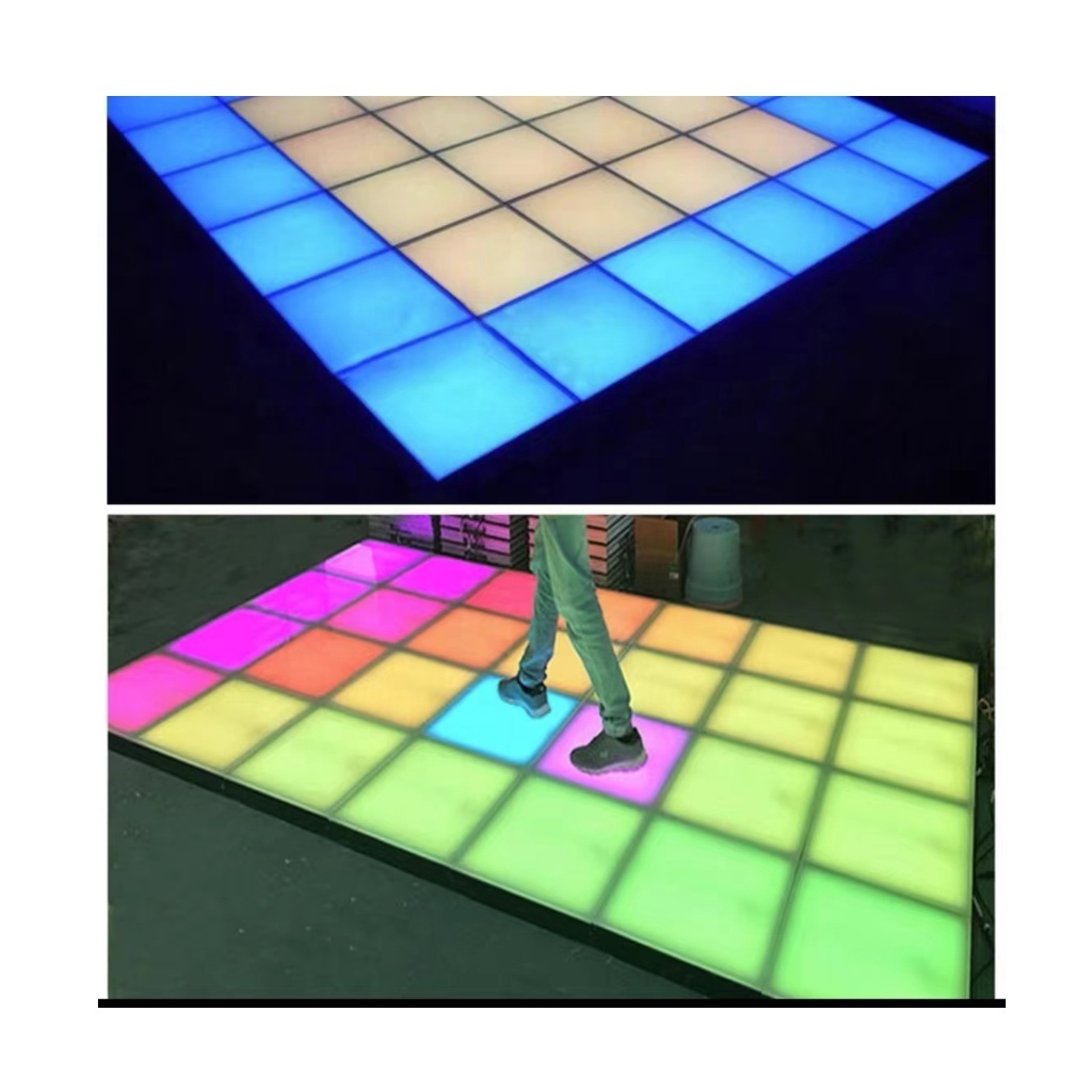 2022 outdoor RGB panels screen display interactive led dance floor tiles