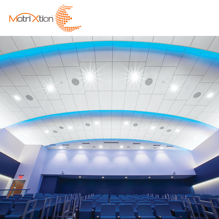 Matrixtion Rectangle Metal Modern Hanging Soundproof Panels Decorative Acoustic Ceiling