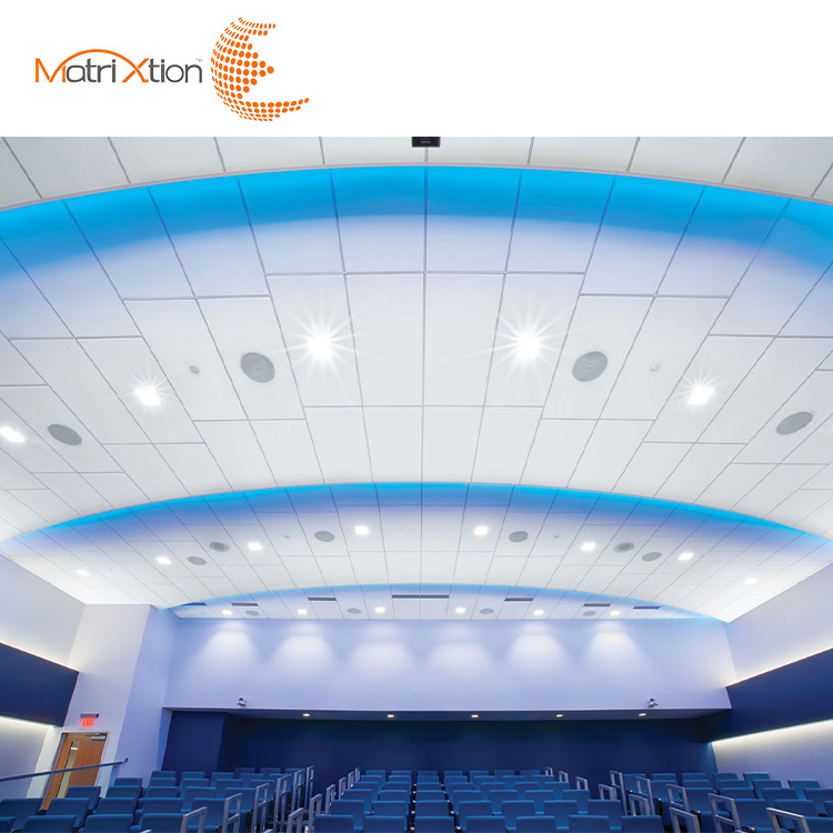 Matrixtion Rectangle Metal Modern Hanging Soundproof Panels Decorative Acoustic Ceiling