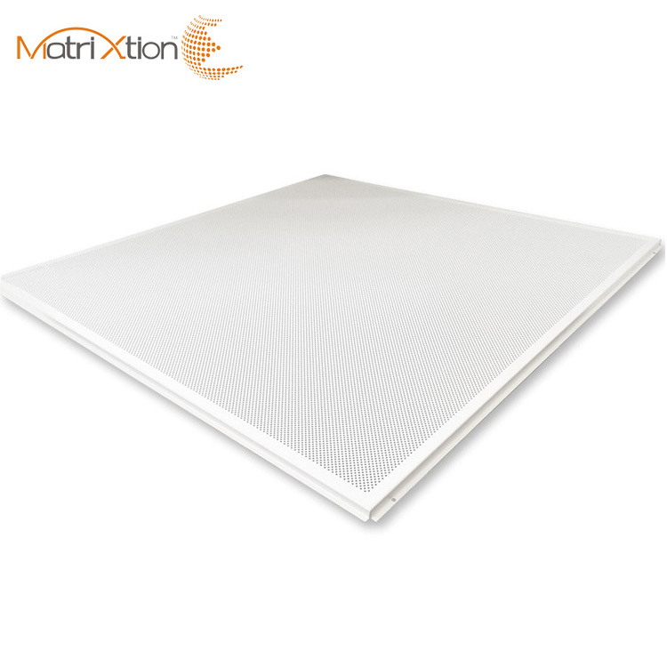 Drop Acoustical Decorative Ceiling Tiles 2X2 2X4 Aluminum Suspended Metal Modern White Office Building Strip Aluminum Panel Ceil