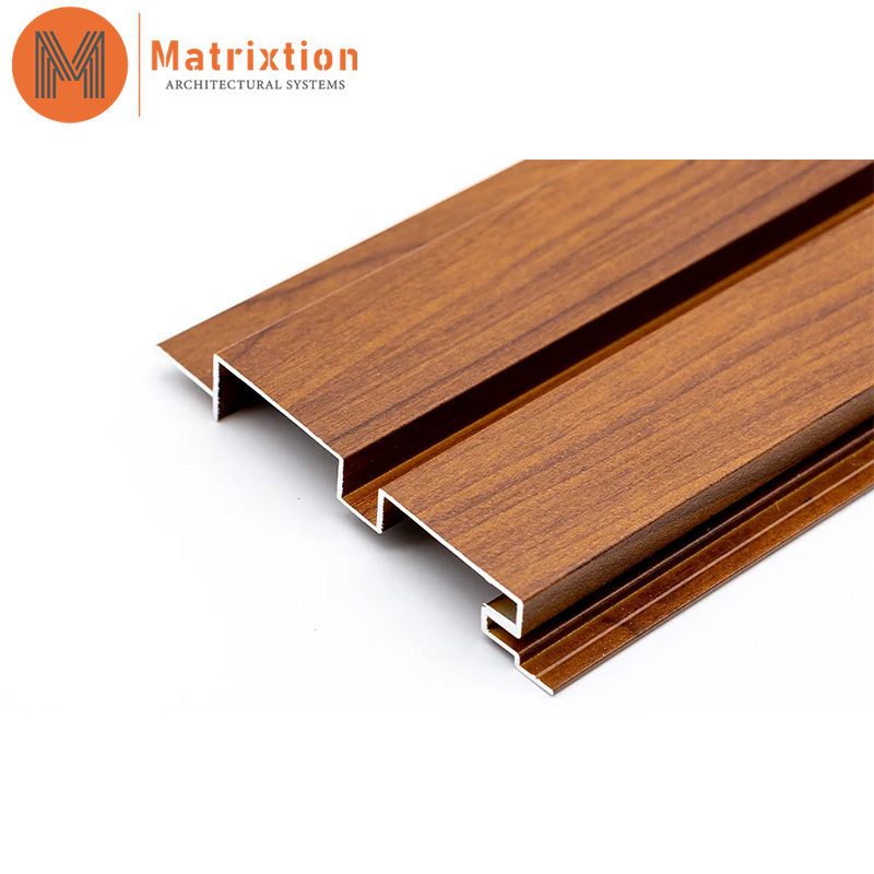 Timber look Aluminum wood slat wall panel	siding panels exterior wall wood slat wall panel