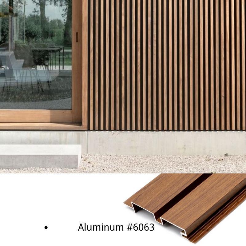 Timber look Aluminum wood slat wall panel	siding panels exterior wall wood slat wall panel