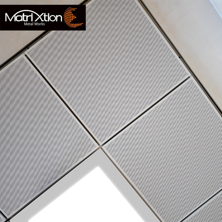 Interior decorative Plafond Modern False Suspended Aluminum Perforated Metal Ceiling Tiles