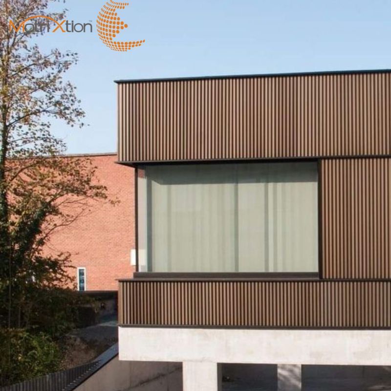 Composite Wood Siding Fluted Panels Gevelbekleding Wood slat wall panel