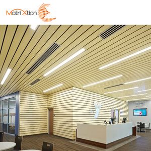 Martixtion Strip-G Modern High Aluminum Wood Panels Metal Tiles Suspended Drop Ceiling