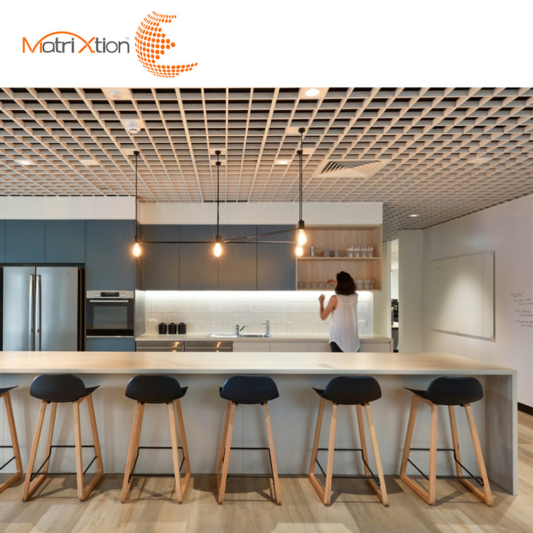 Matrixtion Open Sell Aluminum Metal Suspended Decorative Drop Tiles System Grid Ceiling