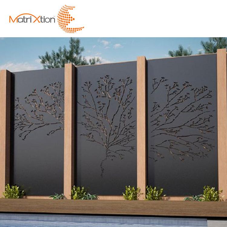 Laser Cut Fencing Panel Metal Aluminum Wall Panel Designs