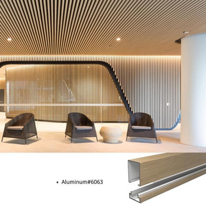 Timber Look Aluminium Batten Clip-on System wall ceiling decoration