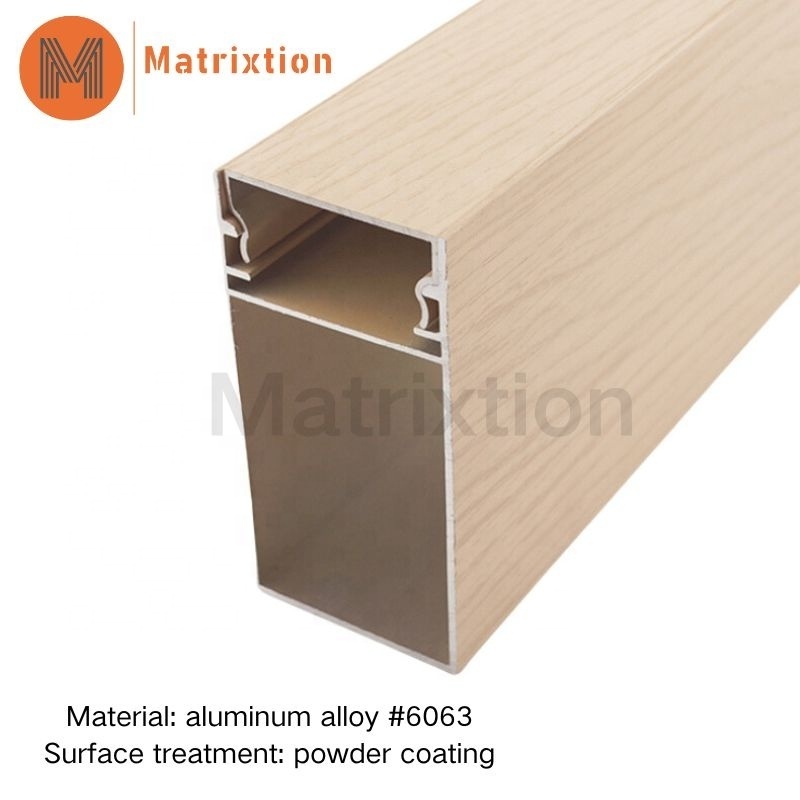 Wood grain aluminum battens Facade Building Exterior Wall Facade Cladding Panel