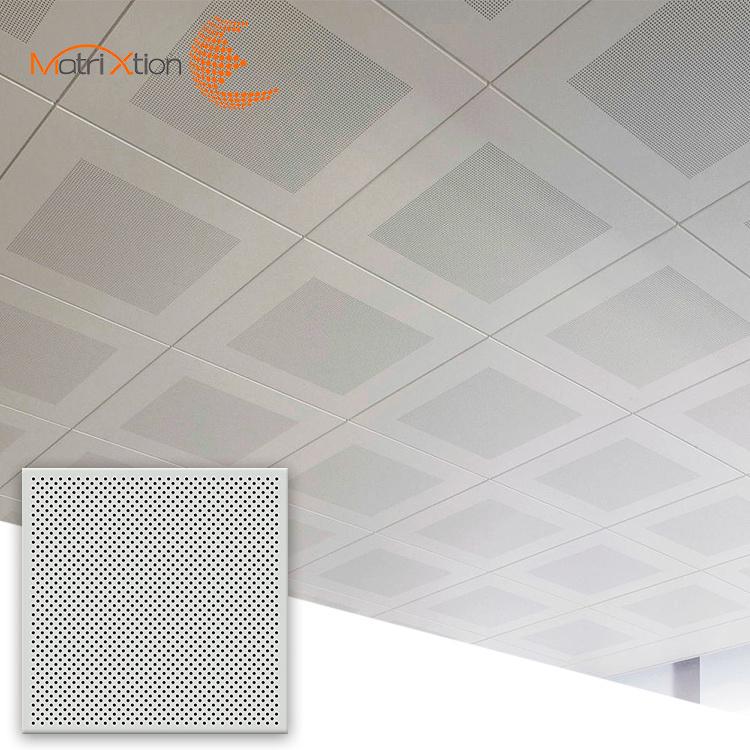 Ceiling Tile Interior Decoration Factory Direct Supply Aluminum Metal Waterproof Powder Coating Square Modern Fireproof 5 Years