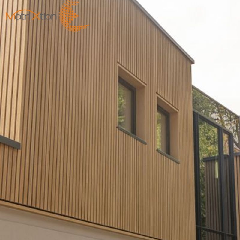 Composite Wood Siding Fluted Panels Gevelbekleding Wood slat wall panel