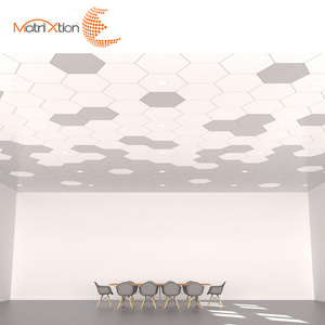 Matrixtion Metal Hexagonal Decorative Design Acoustical Aluminum 3d RHOMBUS Ceiling Panel