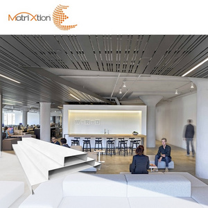 Matrixtion Acustic Mineral Fireproof Drape Fabric B-plank Corrugate Aluminum Strip Ceiling