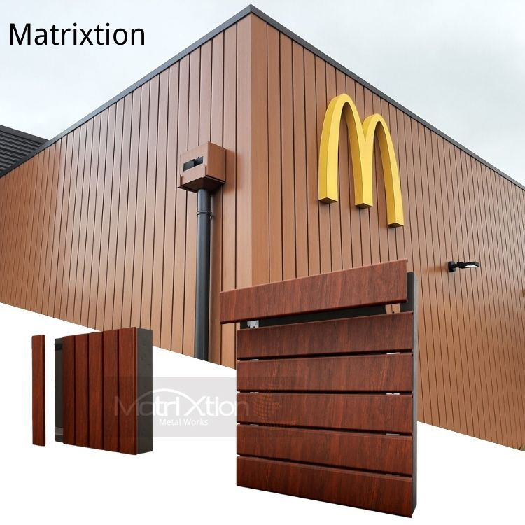 84R Linear Louver Facade Metal Siding aluminum panels exterior wall panel wall cladding