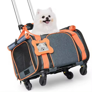 Pet Carrier with Wheels Pet Carrier Airline Approved Small Dogs & Cats Puppy Up to 16 LBS Airline Approved Dog Carrier