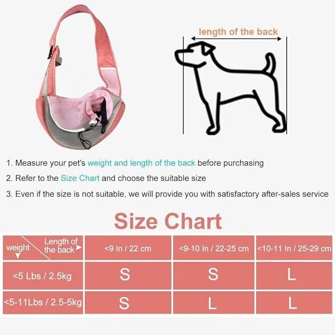 Pet Dog Sling Carrier Puppy Pet Slings Bag for Small Dogs Cats Satchel Carriers Breathable Mesh Hand Free with Adjustable Strap