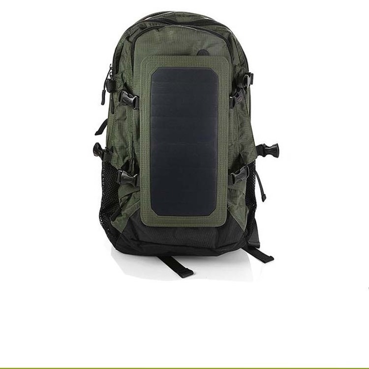 Custom Logo Solar Bag Fashion Solar Panel Backpack With USB Charging Port Outdoor Travel Bag For Men And Women