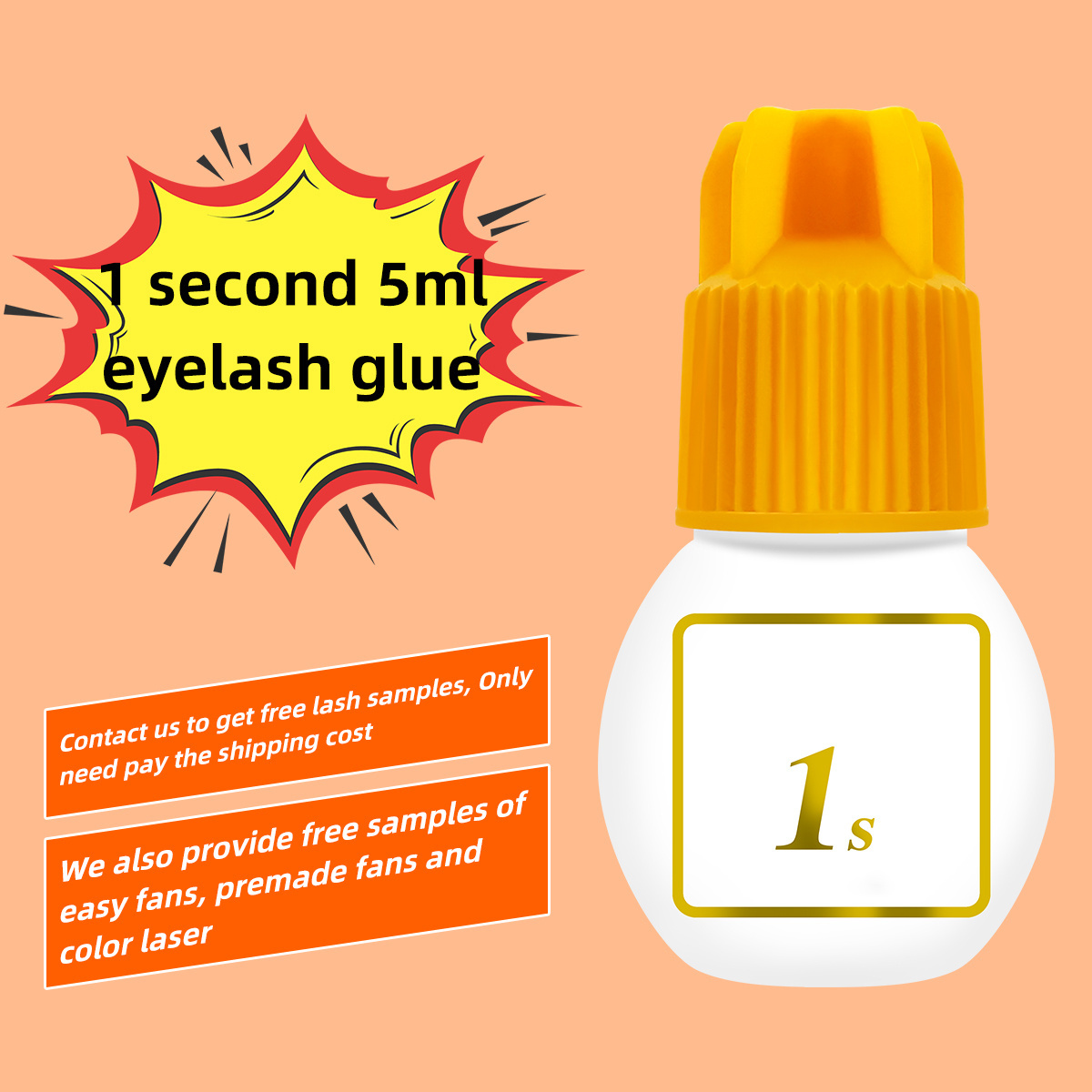 1s Individual Eyelash Extensions Glue 5 ml eyelash glue fast dry long lasting waterproof eyelash extension glue