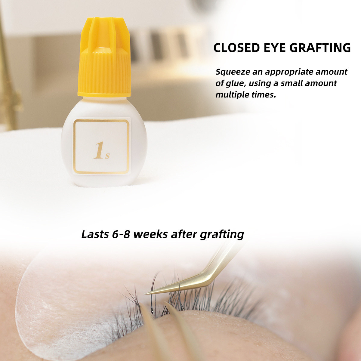 1s Individual Eyelash Extensions Glue 5 ml eyelash glue fast dry long lasting waterproof eyelash extension glue