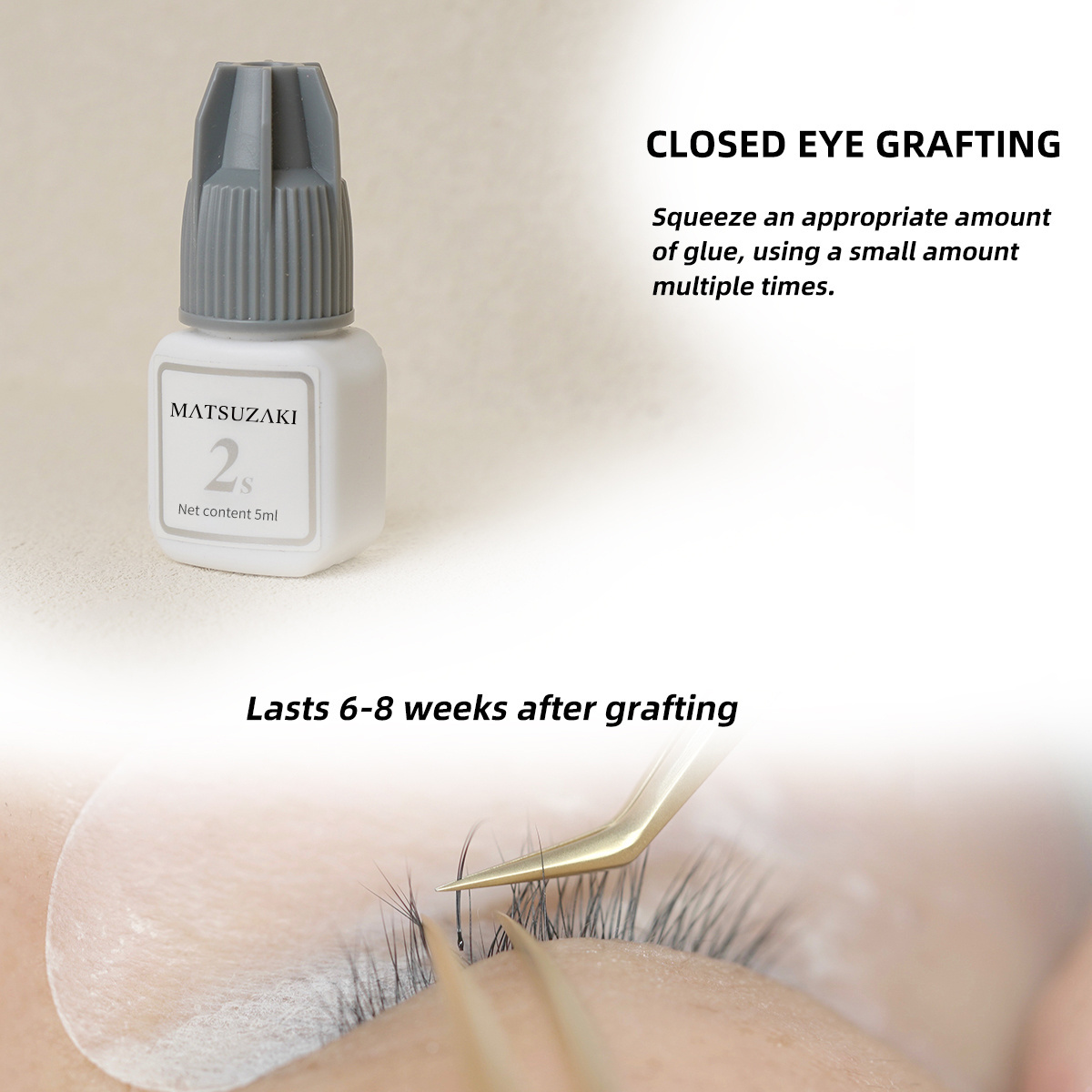 Cyanoacrylate Free Eyelash Adhesive Waterproof 0.3 Second Eye Lash Extension Adhesive Lash Glue