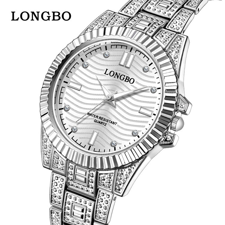 LONGBO Couple Watch Gold Diamond Men's and Women's Quartz Watches Brand Original Lover's Clock Relojes para parejas Clock Set