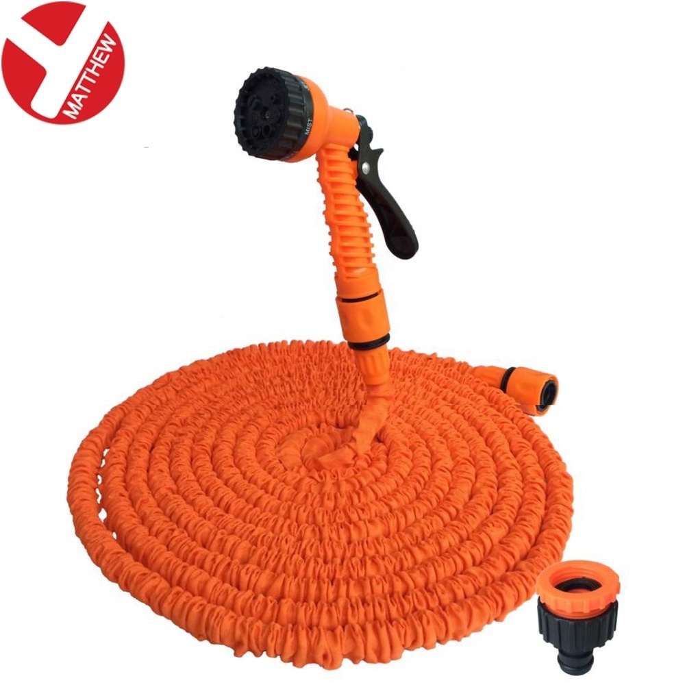 Garden Car Elastic Flexible Automatic Expand Hose with Plastic Spray Guns