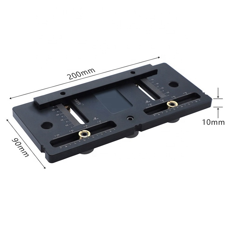 Precise Positioning Aluminum Alloy Drawer handle installation Jig Cabinet Handle Template Tool with Double Scales