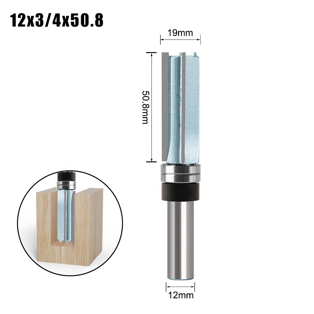 Straight Carbide tipped CNC Router bits for wood Router flattening bit 1/2 inch for Pro workers