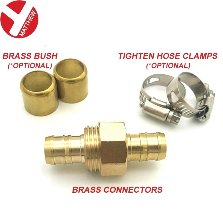 Hose Repair Connectors Aluminum Garden Hose Repair Kit Female and Male Hose Connectors & Fitting with Stainless Steel Clamp