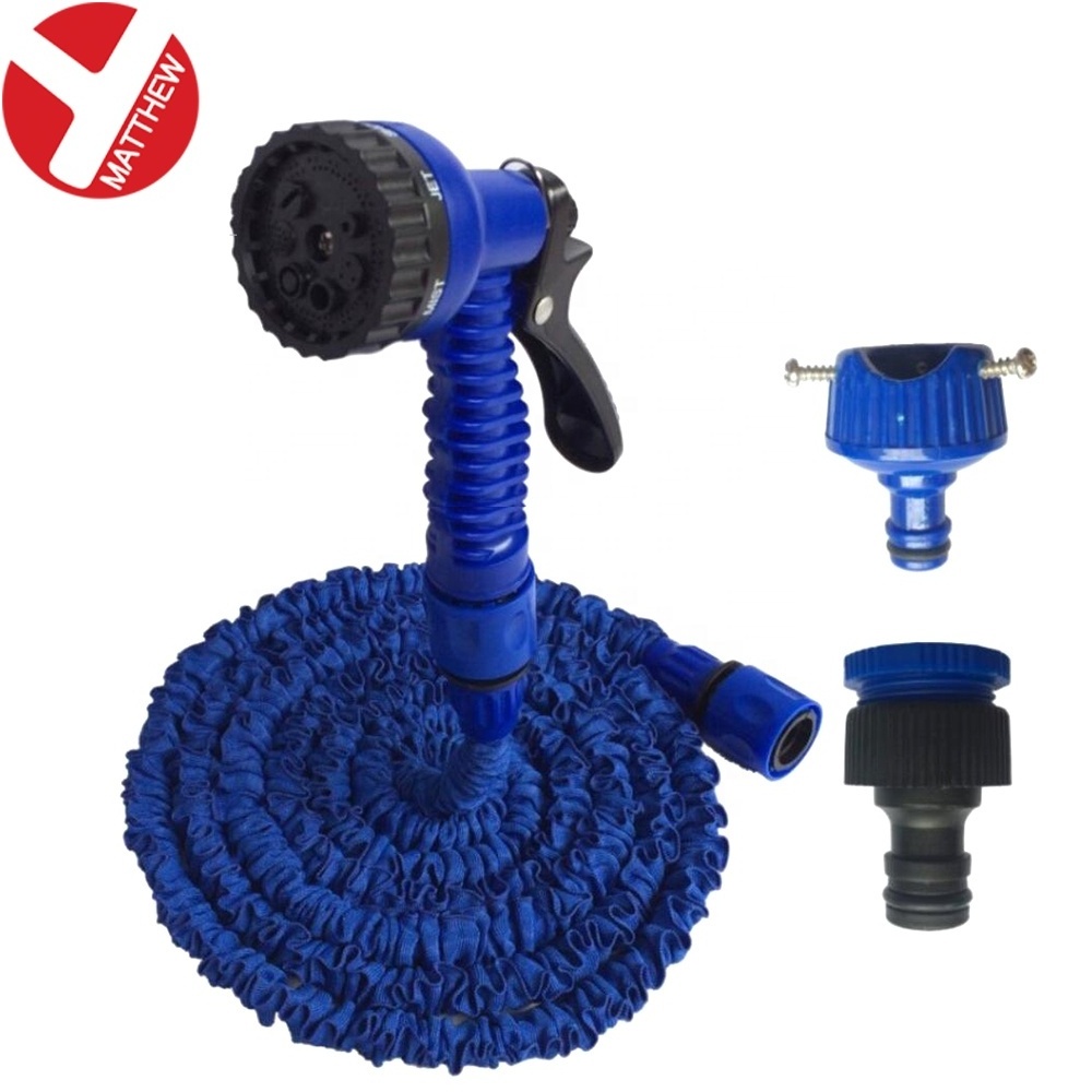 Garden Car Elastic Flexible Automatic Expand Hose with Plastic Spray Guns