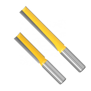 Double Flute Extra Long Straight Router Bit Tungsten Carbide Trimming Cutter for Woodworking Groove Chisel Bits