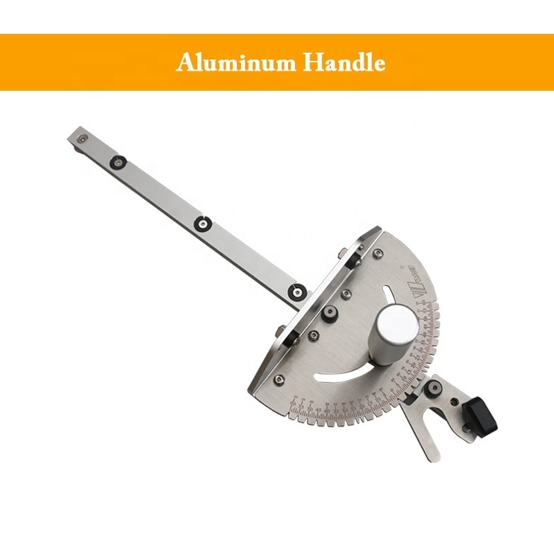 Aluminum Miter Fence Universal Table Saw Miter Gauge Assembly with 27 Angle Stops and a Repetitive Cut Flip Stop