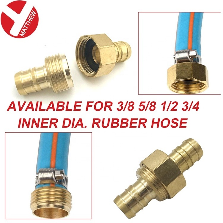 Hose Repair Connectors Aluminum Garden Hose Repair Kit Female and Male Hose Connectors & Fitting with Stainless Steel Clamp