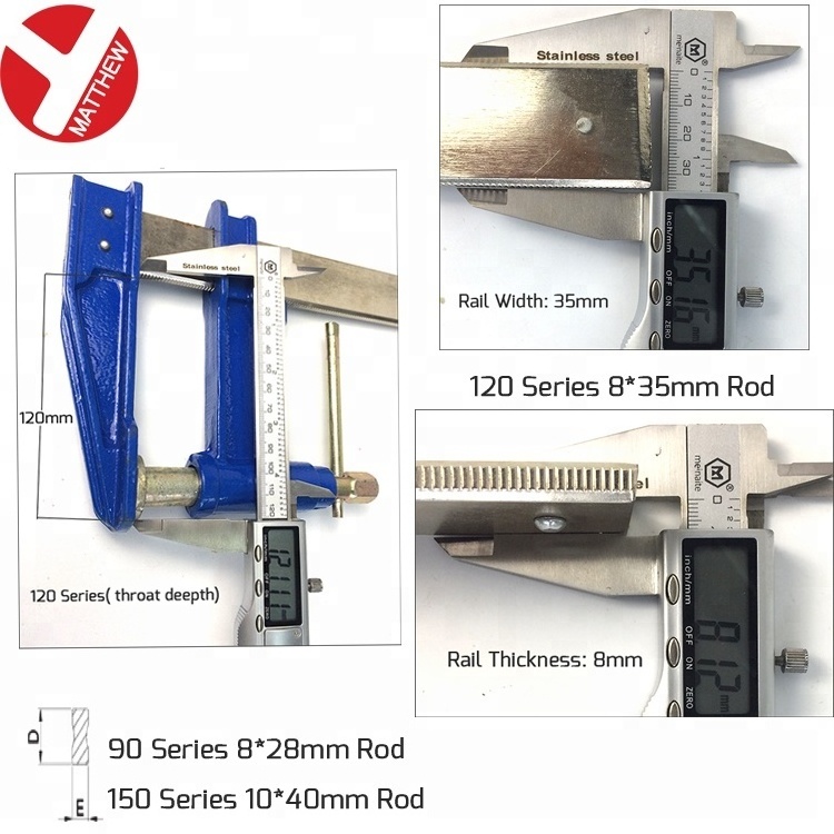 Heavy Duty Welding Pump F Clamps With Extensible Jaw