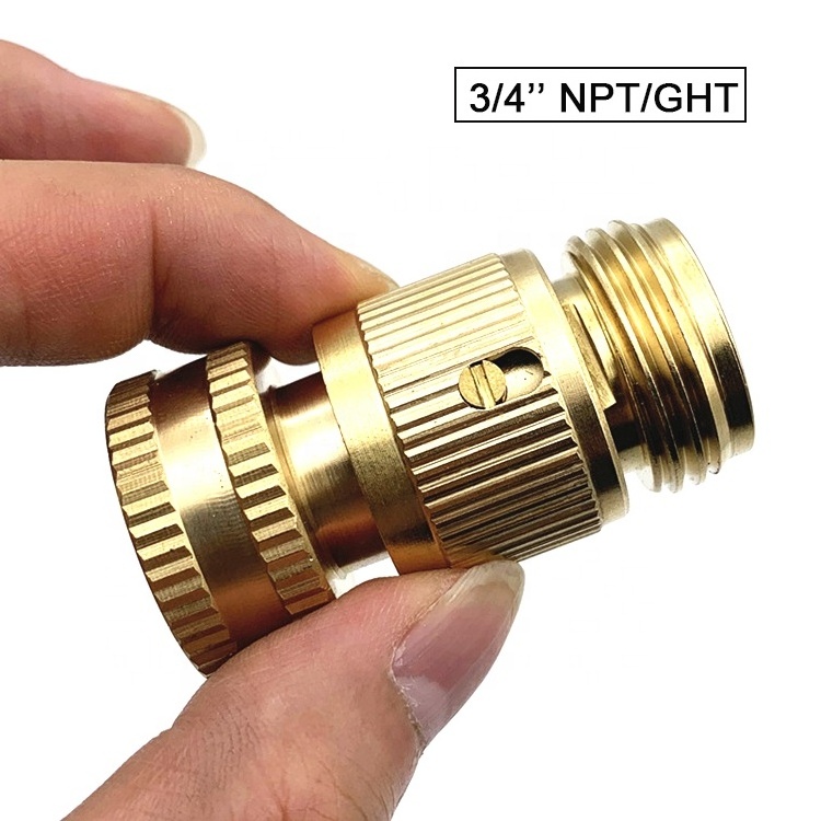 Solid Brass Garden Hose Quick Connector Quick Disconnect Water Hose Fittings for Garden Hose