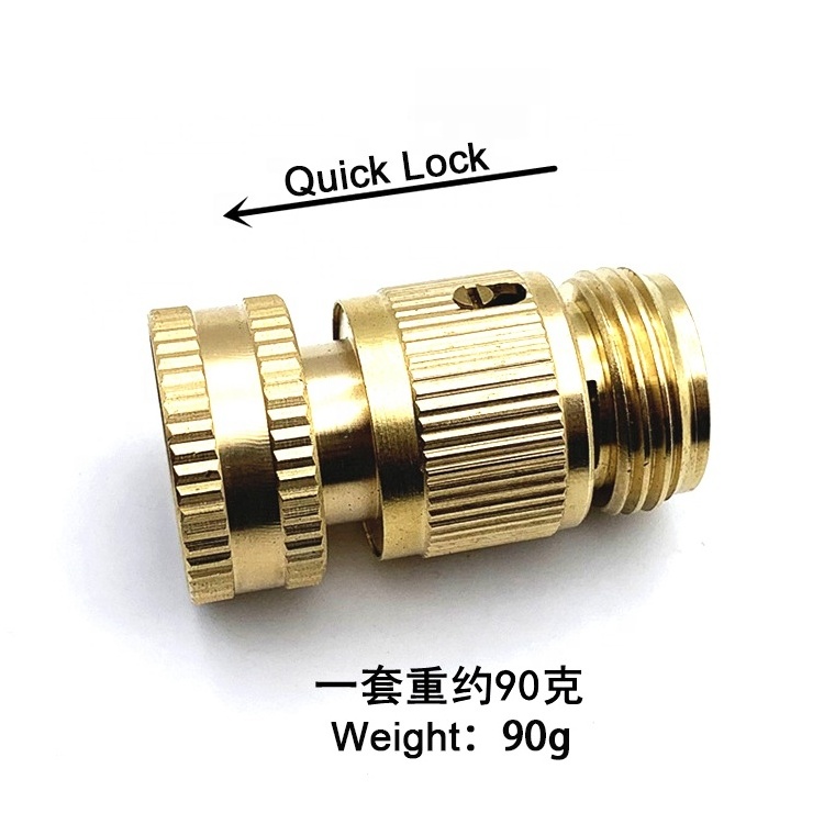 Solid Brass Garden Hose Quick Connector Quick Disconnect Water Hose Fittings for Garden Hose