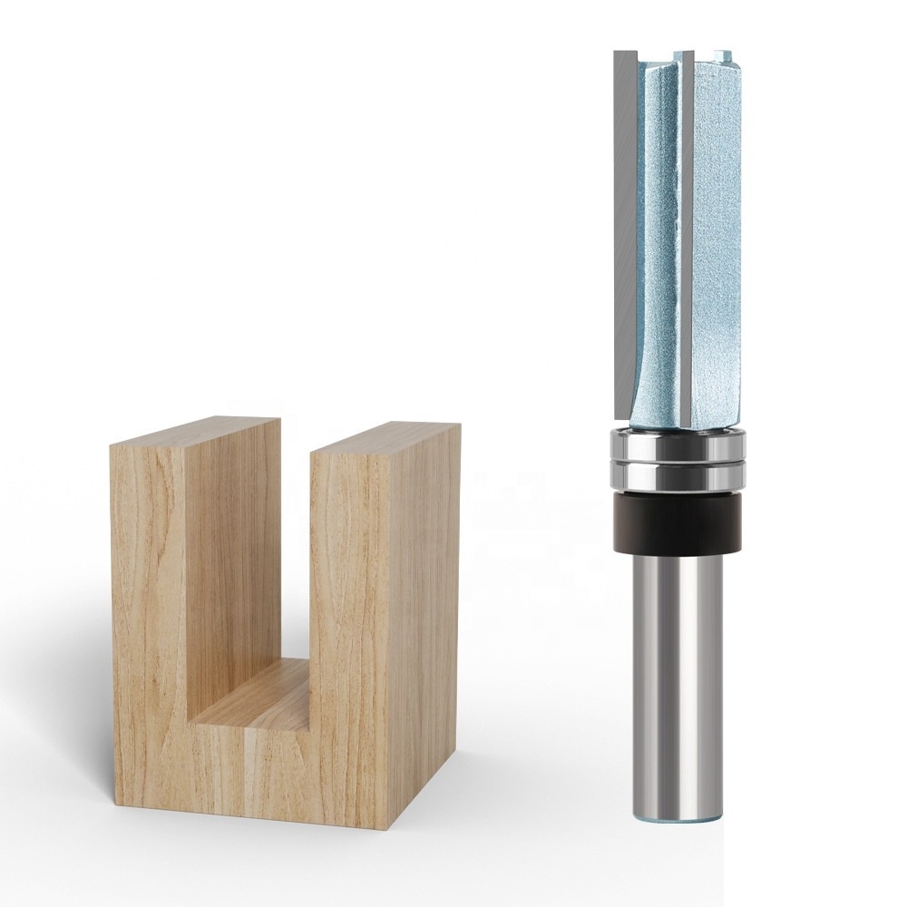 Straight Carbide tipped CNC Router bits for wood Router flattening bit 1/2 inch for Pro workers