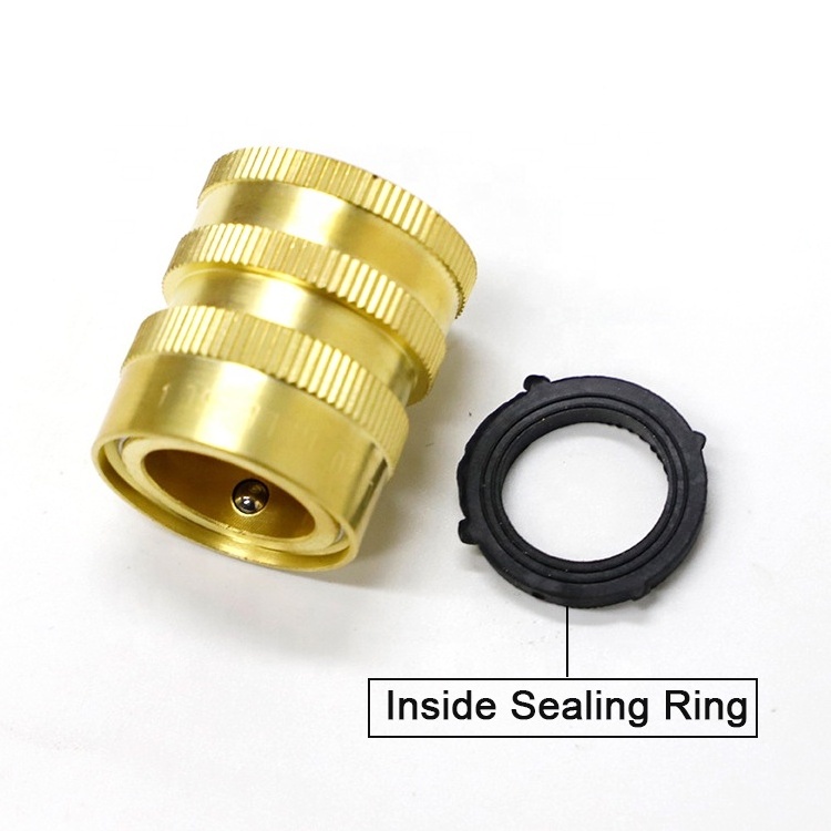 Solid Brass Garden Hose Quick Connector Quick Disconnect Water Hose Fittings for Garden Hose