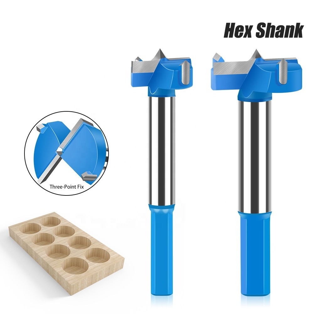 Hinge Jig Drill Kitchen Cupboard Drilling Hole Saw Cutter Hinge Boring Forstner Drill Bit with Hex Shank