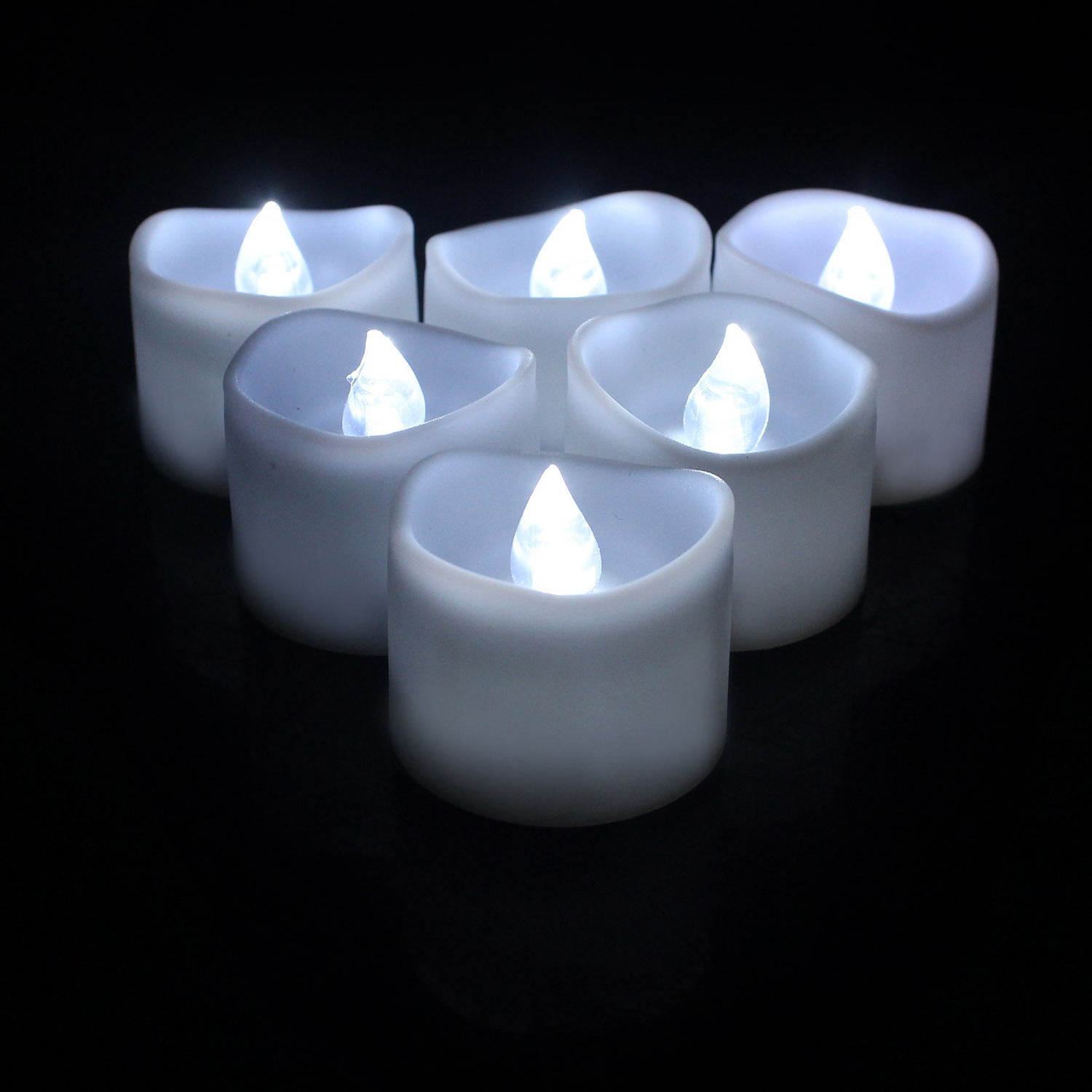 Classic 12PC Pack Flameless Flickering Battery Operated LED Tea light For Home Wedding Party Decoration