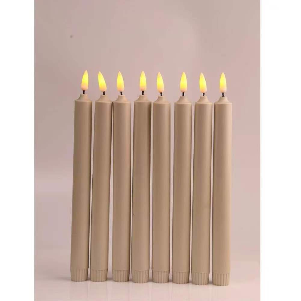 Set of 6 home decoration 10-key remote control 3d flame led taper candle