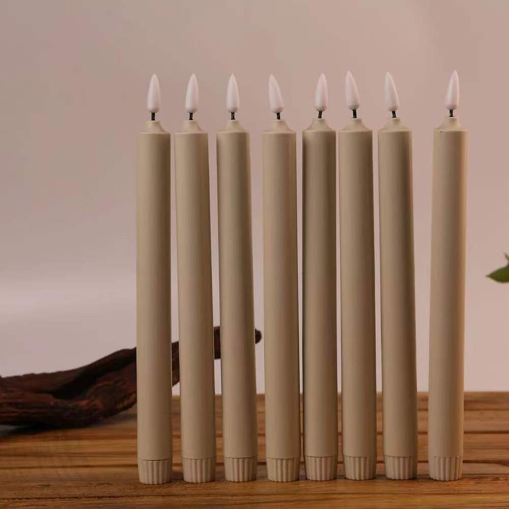 Set of 6 home decoration 10-key remote control 3d flame led taper candle