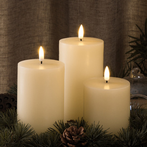 Matti's 3d real flame home decoration battery operated custom flickering led wax candles