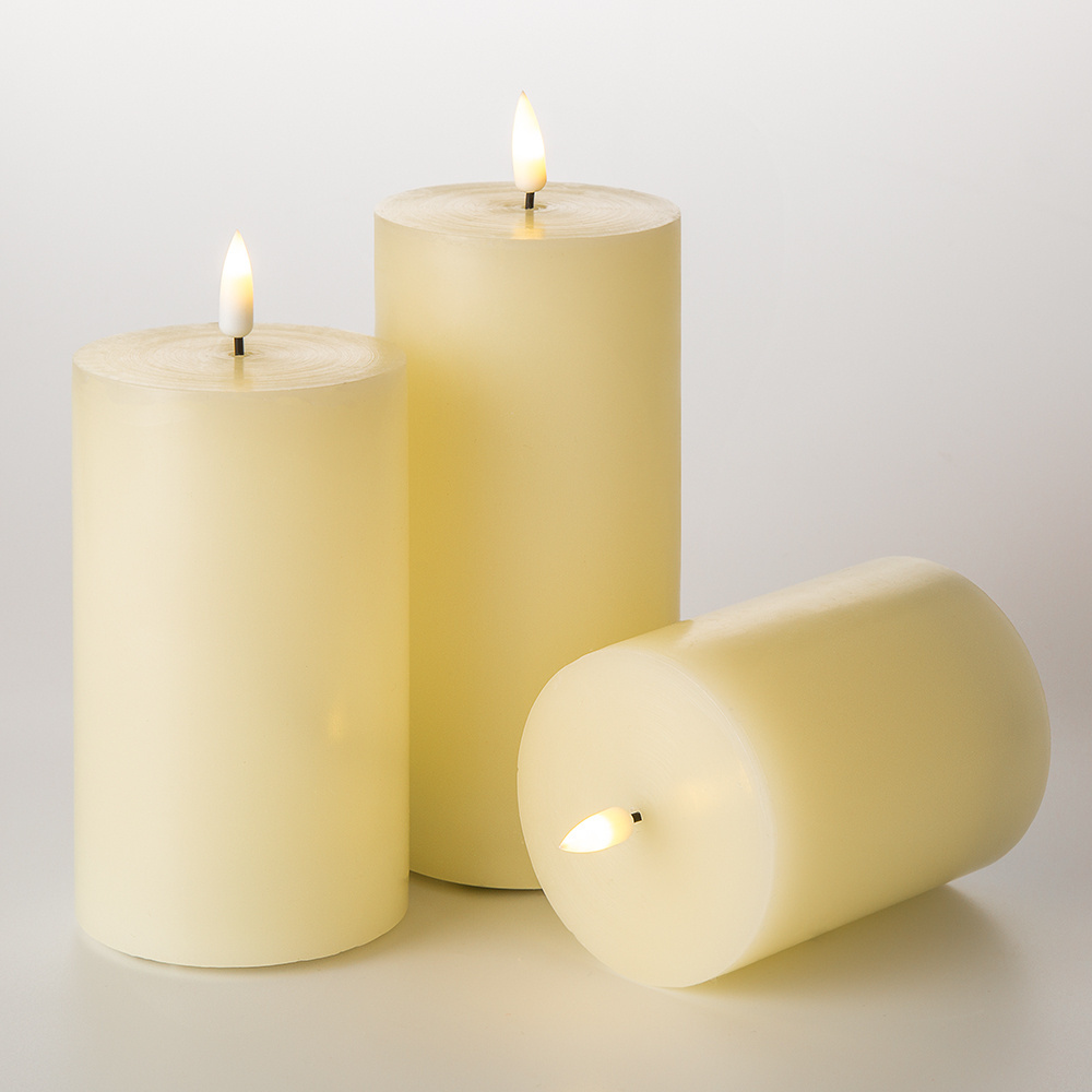 Matti's 3d real flame home decoration battery operated custom flickering led wax candles