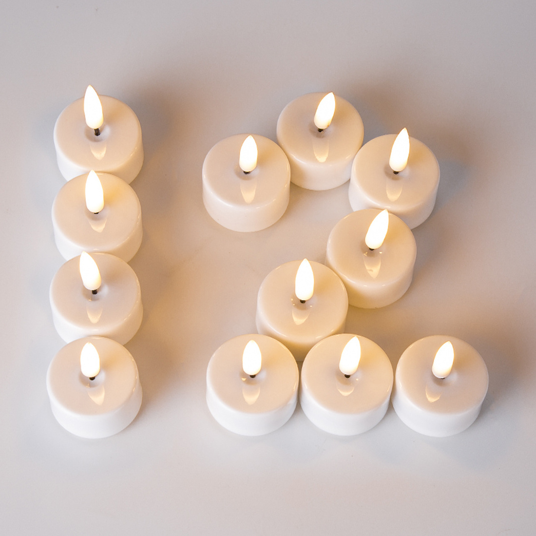 3D real flame home decoration battery operated led candle flameless led tealight candle