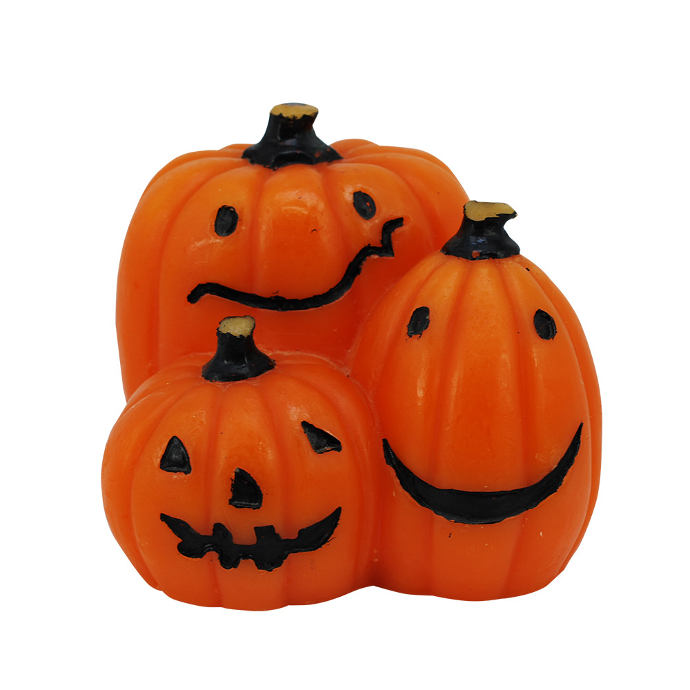 New arrival custom made led candle gifts sets halloween pumpkin real wax led candle