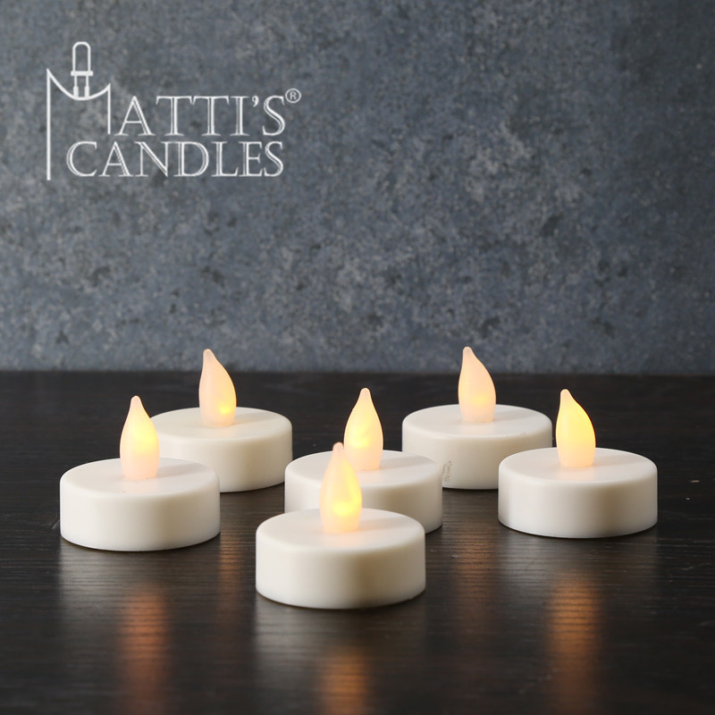 2019 Hot products white plastic led tea light candle set of 6