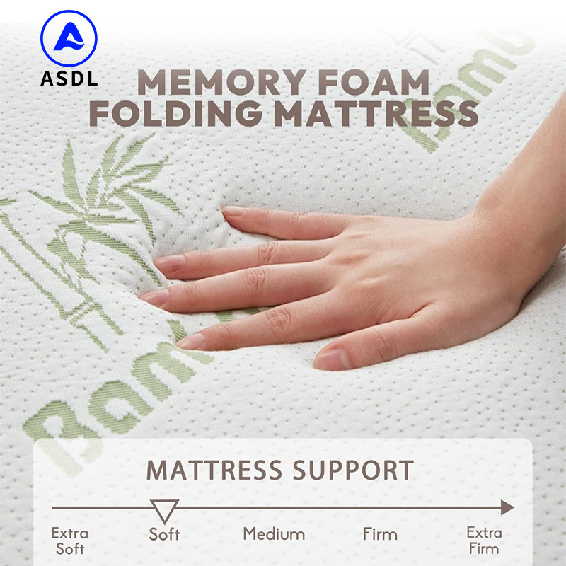 Mattress Topper Travel Bed Memory Foam Mattress for Camping 4 Inch White Home Bedding Tri-folding Mattress Order Online