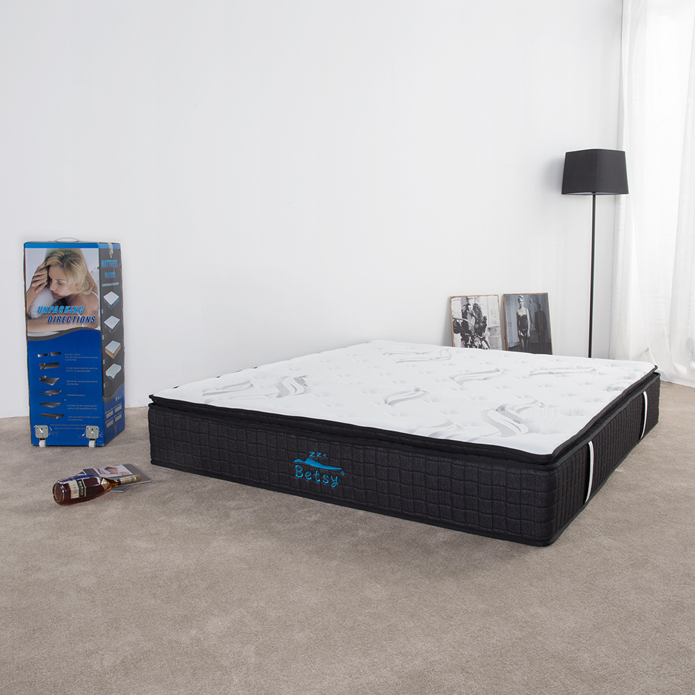 Comfortable King Queen Size Mattress In A Box Pocket Spring Mattress For Modern Bedroom Furniture Set