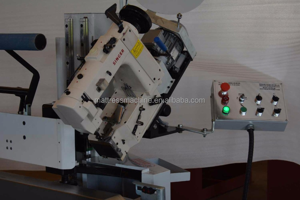 Conveyor type automatic mattress tape edge sewing machine